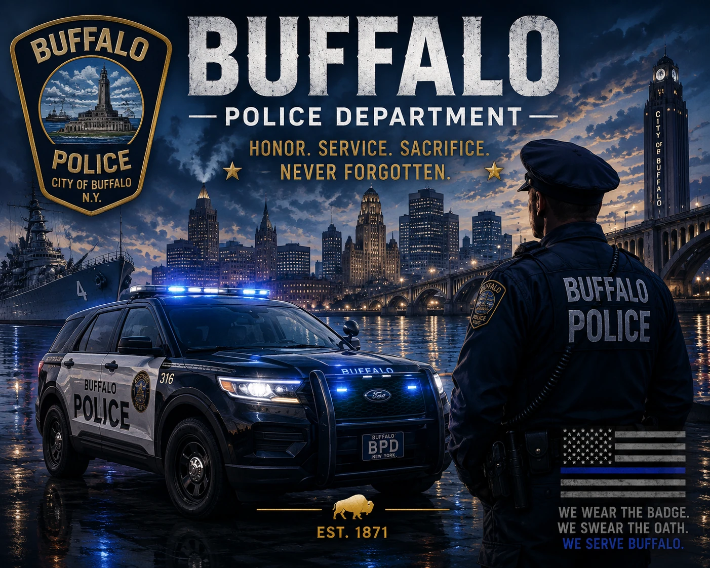 Buffalo Police tribute design
