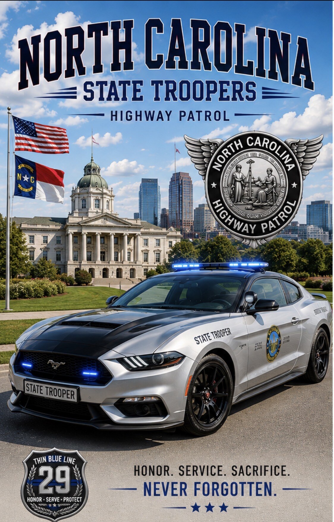 North Carolina State Troopers tribute concept